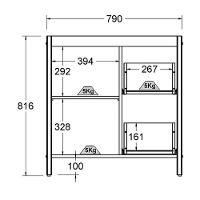 Gabinete Banheiro Com Lavatorio 1 Pt 2 Gv 79 Cm Bn01 Preto Dtall Preto - 6