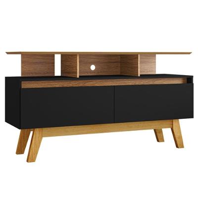Rack Bancada Tv 50 Pol 120 Cm Rubi Cinamomo Preto Bechara