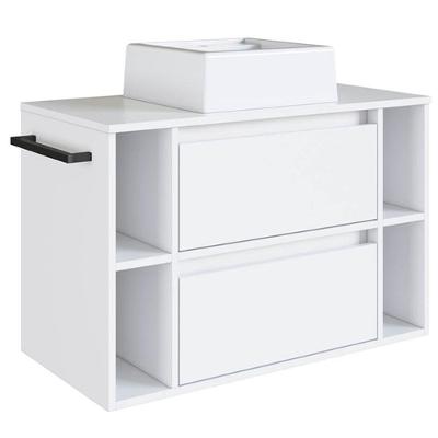 Gabinete Para Banheiro 01 Porta 01 Gaveta 80cm Branco Proddy