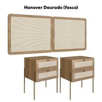 Cabeceira Casal 160 Cm 02 Mesas Cabeceira Palinha 28978 Hanover Dourado Artesano