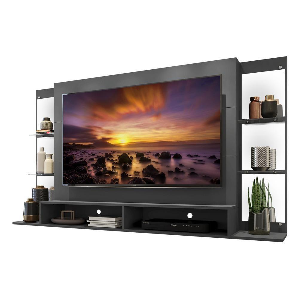 Painel Com Espelho Para Tv Até 60´´ Nairóbi Fg3150 Grafite - 1