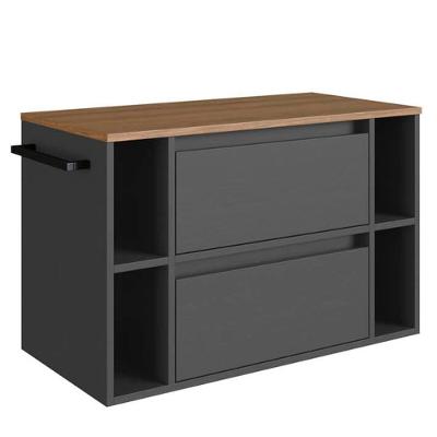 Gabinete Para Banheiro 01 Porta 01 Gaveta 80cm Mel Grafite Proddy Mel