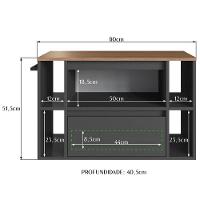 Gabinete Para Banheiro 01 Porta 01 Gaveta 80cm Mel Grafite Proddy Mel - 3