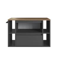 Gabinete Para Banheiro 01 Porta 01 Gaveta 80cm Mel Grafite Proddy Mel - 5