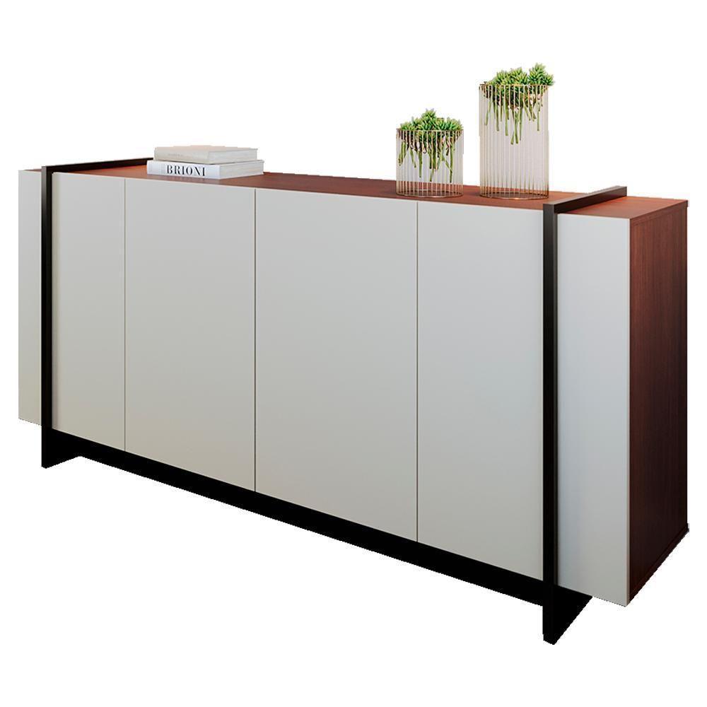 Balcao Buffet 160 Cm Copacabana Preto Off White Nogueira Real Colibri - 1