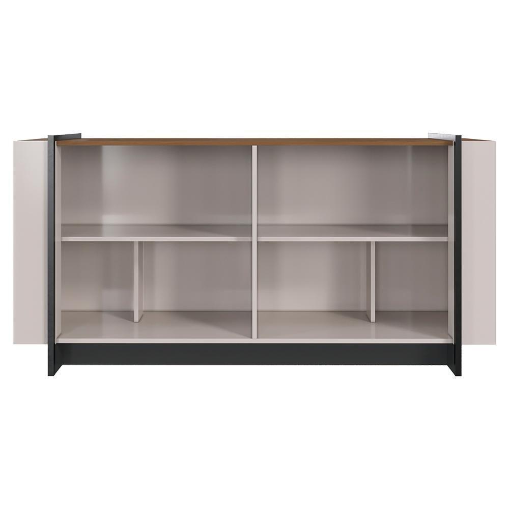 Balcao Buffet 160 Cm Copacabana Preto Off White Nogueira Real Colibri - 7