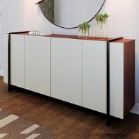 Balcao Buffet 160 Cm Copacabana Preto Off White Nogueira Real Colibri - 2