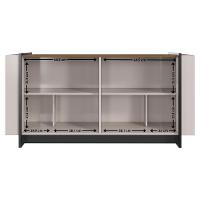 Balcao Buffet 160 Cm Copacabana Preto Off White Nogueira Real Colibri - 5