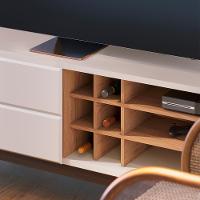 Rack Bancada Tv 70 Pol 180 Cm Noronha Off White Matte Freijo Colibri - 8