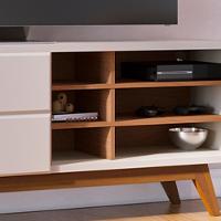 Rack Bancada Tv 70 Pol 180 Cm Noronha Off White Matte Freijo Colibri - 9