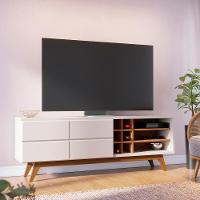 Rack Bancada Tv 70 Pol 180 Cm Noronha Off White Matte Freijo Colibri - 10