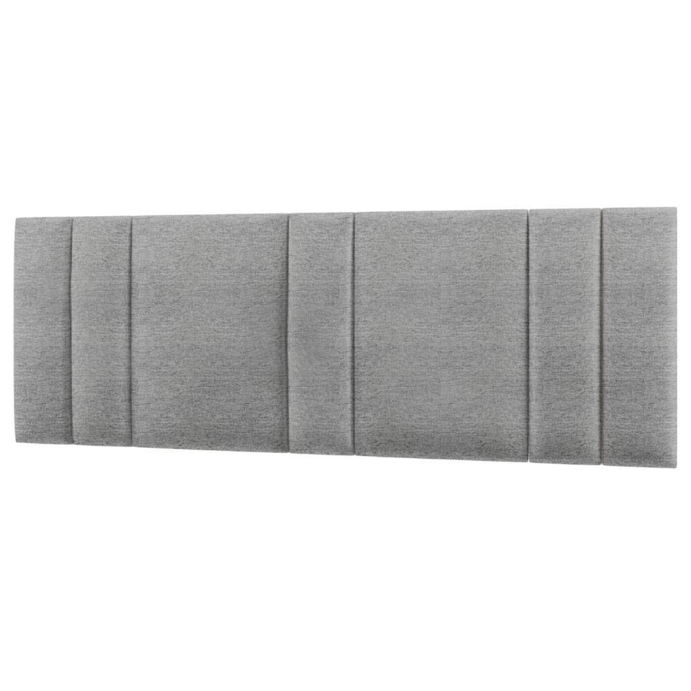 Cabeceira Modulada King 200 Cm Com Led Linho Cinza Vconcept - 1