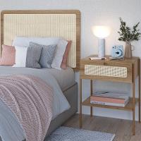 Cabeceira Solteiro E Mesa Cabeceira Palinha 28975 Hanover Dourado Artesano - 2