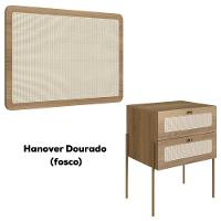 Cabeceira Solteiro E Mesa Cabeceira Palinha 28976 Hanover Dourado Artesano