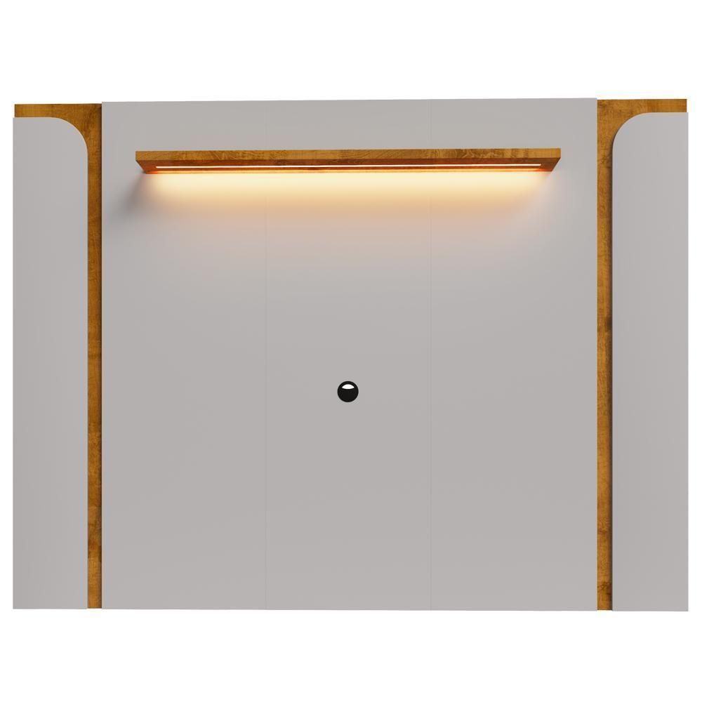 Painel Maresias E Rack Juquehy Tv 75 Pol 180 Cm Off White Naturalle Bechara - 4