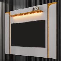 Painel Maresias E Rack Juquehy Tv 75 Pol 180 Cm Off White Naturalle Bechara - 5
