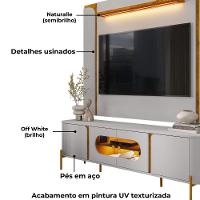 Painel Maresias E Rack Juquehy Tv 75 Pol 180 Cm Off White Naturalle Bechara - 8