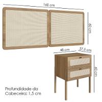 Cabeceira Casal 160 Cm 02 Mesas Cabeceira Palinha 27978 Hanover Artesano Hanover - 3