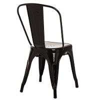 Kit 4 Cadeiras Tolix Iron Titan Anm6671f Anima Office Ferro Pintura Epóxi Preto