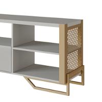 Rack Industrial 180 Cm Gaveta E Tela Em Metal 1017 Arenas Dourado Pp - 5