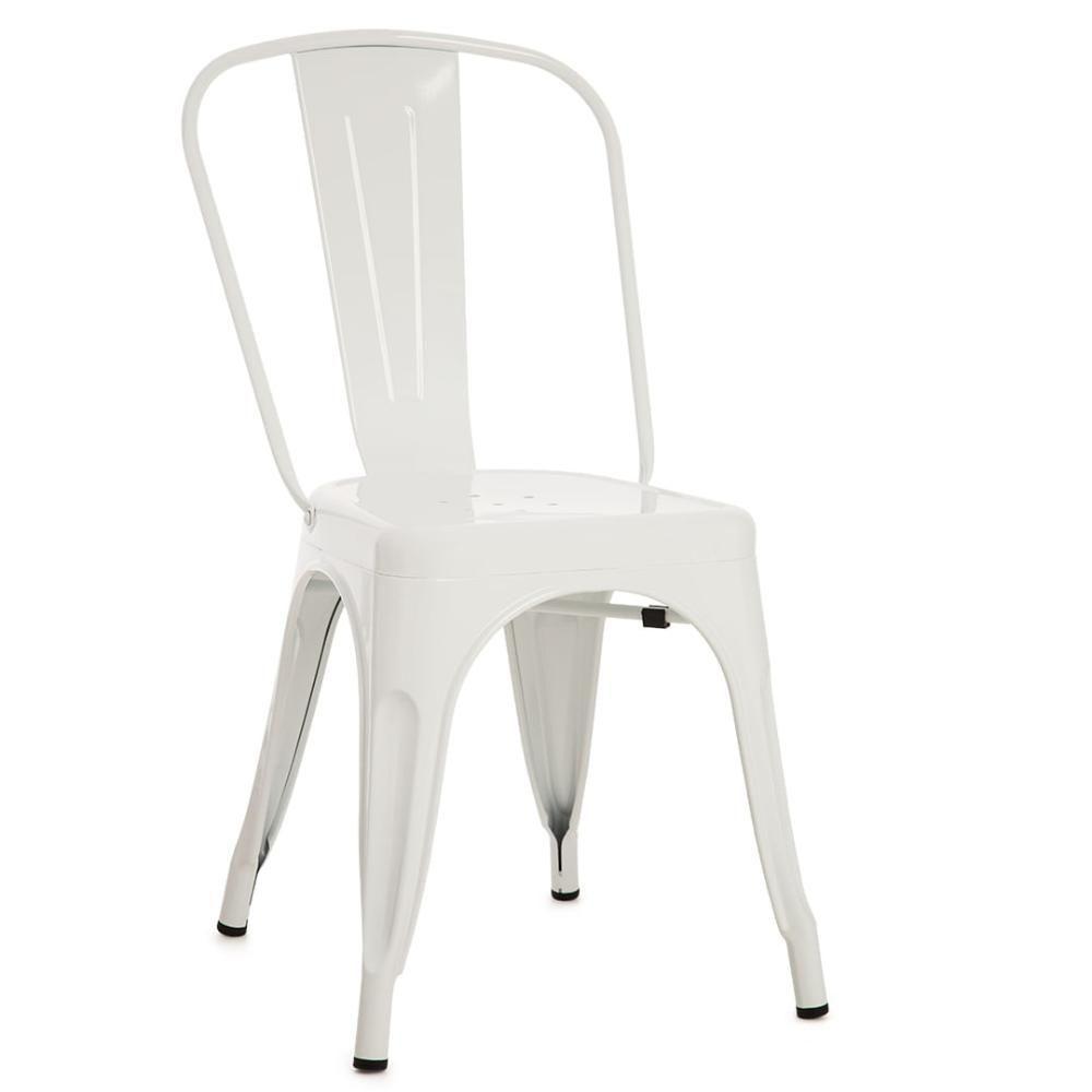 Kit 4 Cadeiras Tolix Iron Titan Anm6671f Anima Office Ferro Pintura Epóxi Branco - 3