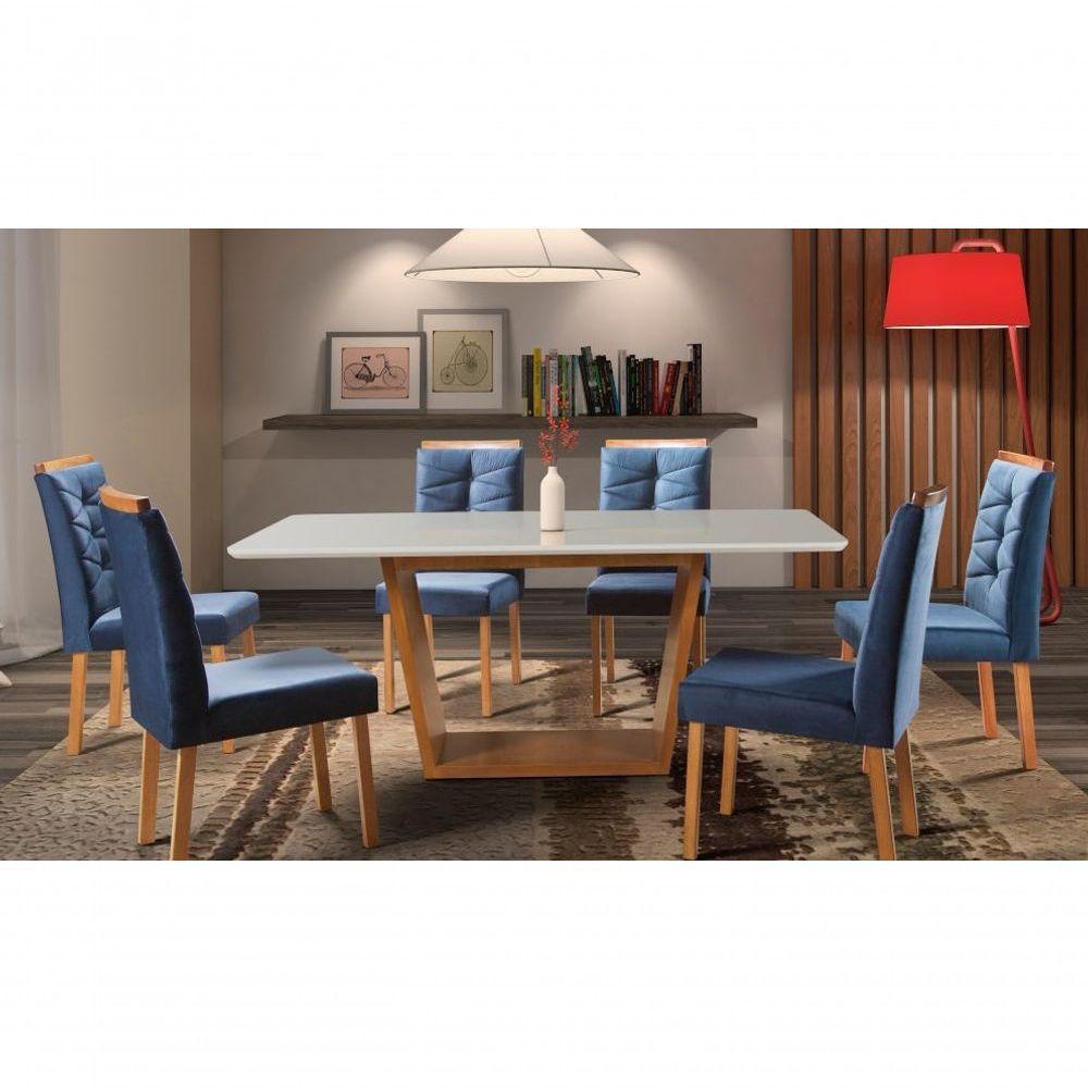 Sala De Jantar Completa Com 6 Cadeiras 2,0x0,90 Metros - Turim - Art Salas - 1