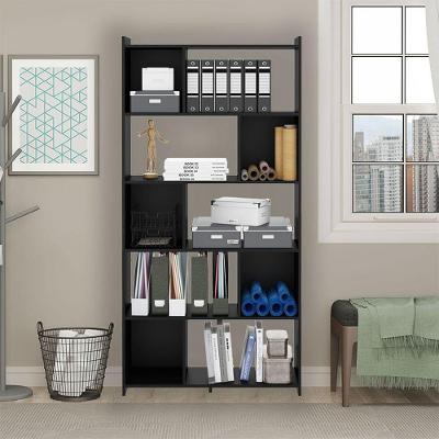 Estante Separador De Ambiente 91x183cm Mdp Preto Menu Móveis Preto