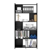 Estante Separador De Ambiente 91x183cm Mdp Preto Menu Móveis Preto - 2