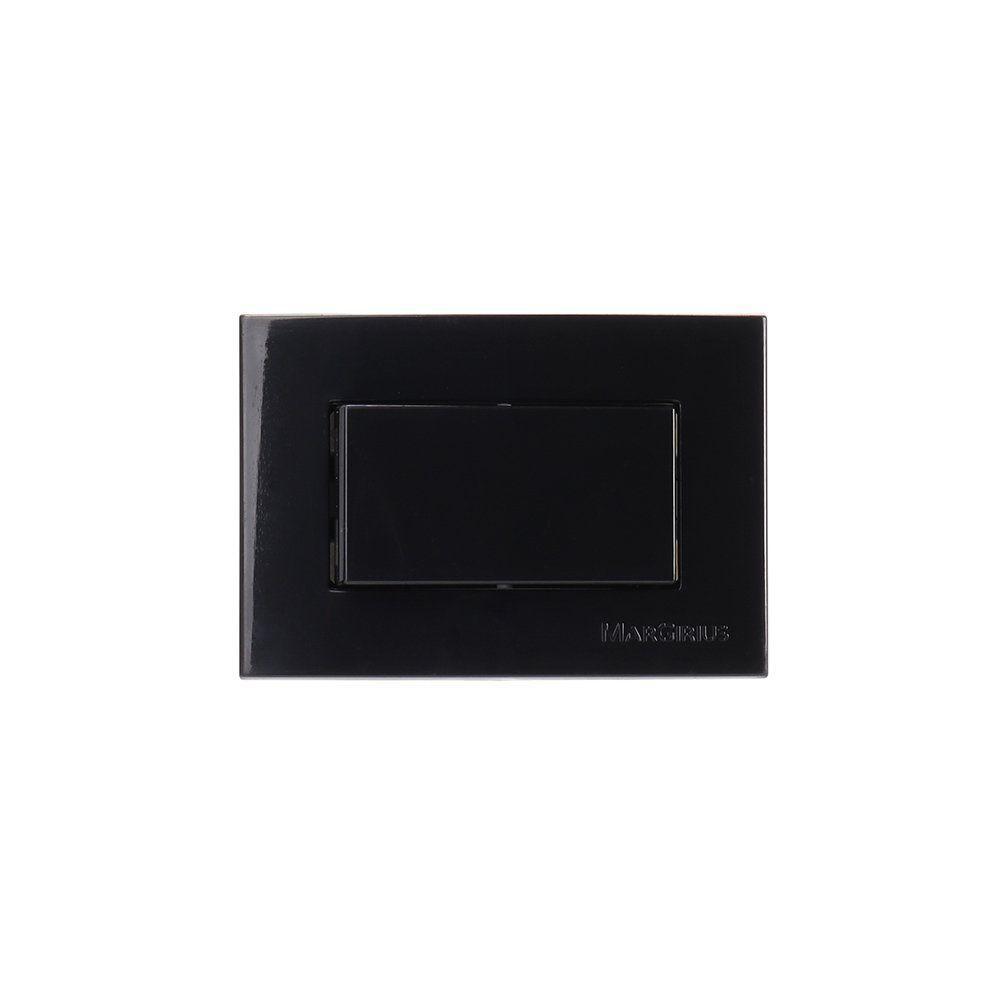 Placa Para Móveis 65x45 Com Interruptor Simples Margirius Sleek 10a Preto Ebony - 1