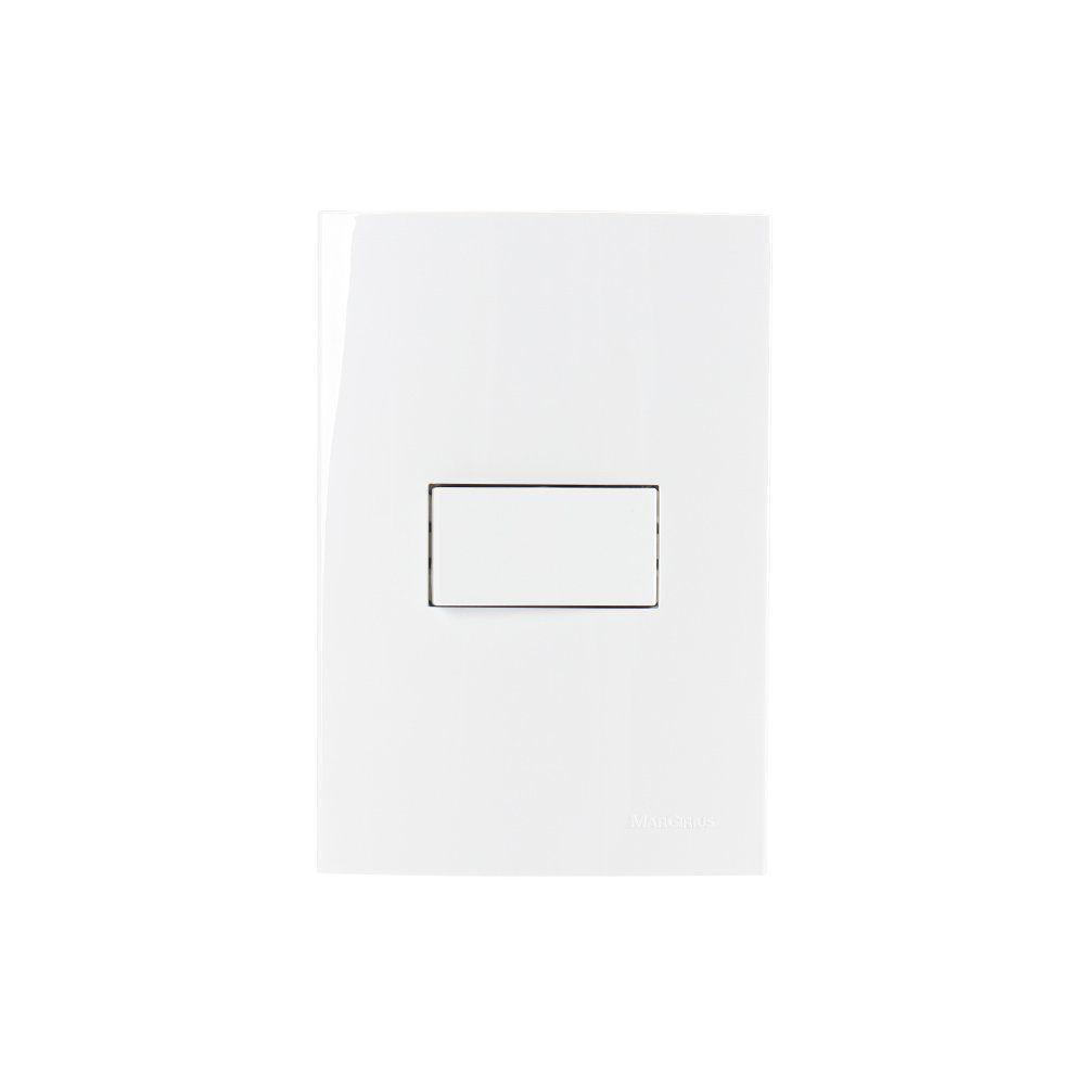 Interruptor Simples Margirius Sleek 10a Com Placa 4x2 Branco Branco - 1
