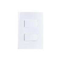 Interruptor Simples Duplo Margirius Sleek 10a Com Placa 4x2 Branco - 1