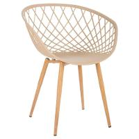 Kit 4 Cadeiras Loa Clarice Anm8197f Anima Office Polipropileno Fendi Base Metal Pintura Madeira - 3