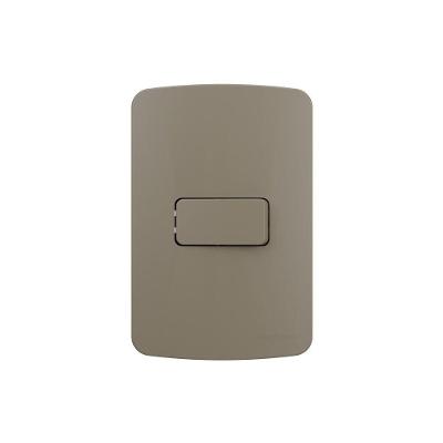 Interruptor Simples Margirius B3 Colors 10a Com Placa 4x2 Argila Argila