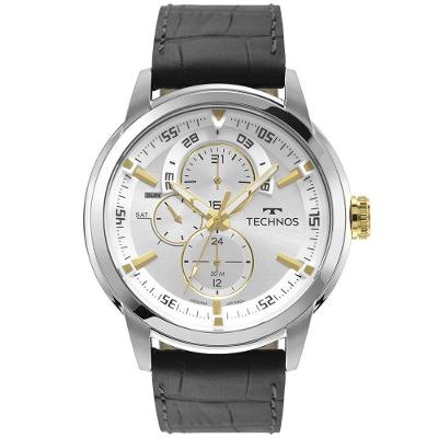 Relógio Technos Masculino Grandtech Prata - 6p57af-0k 6p57af-0k