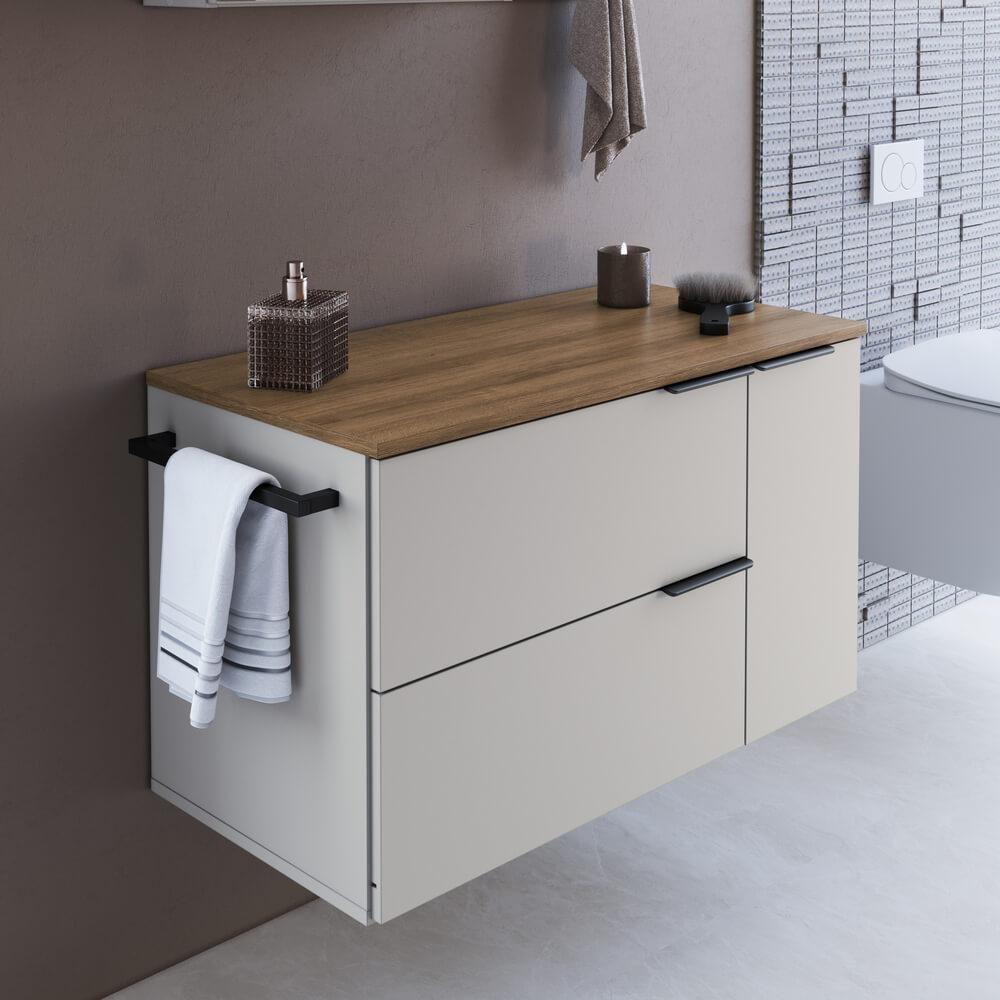 Gabinete Para Banheiro 02 Portas 01 Gaveta 80cm Mel Arenas Proddy Mel - 2