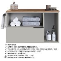 Gabinete Para Banheiro 02 Portas 01 Gaveta 80cm Mel Arenas Proddy Mel