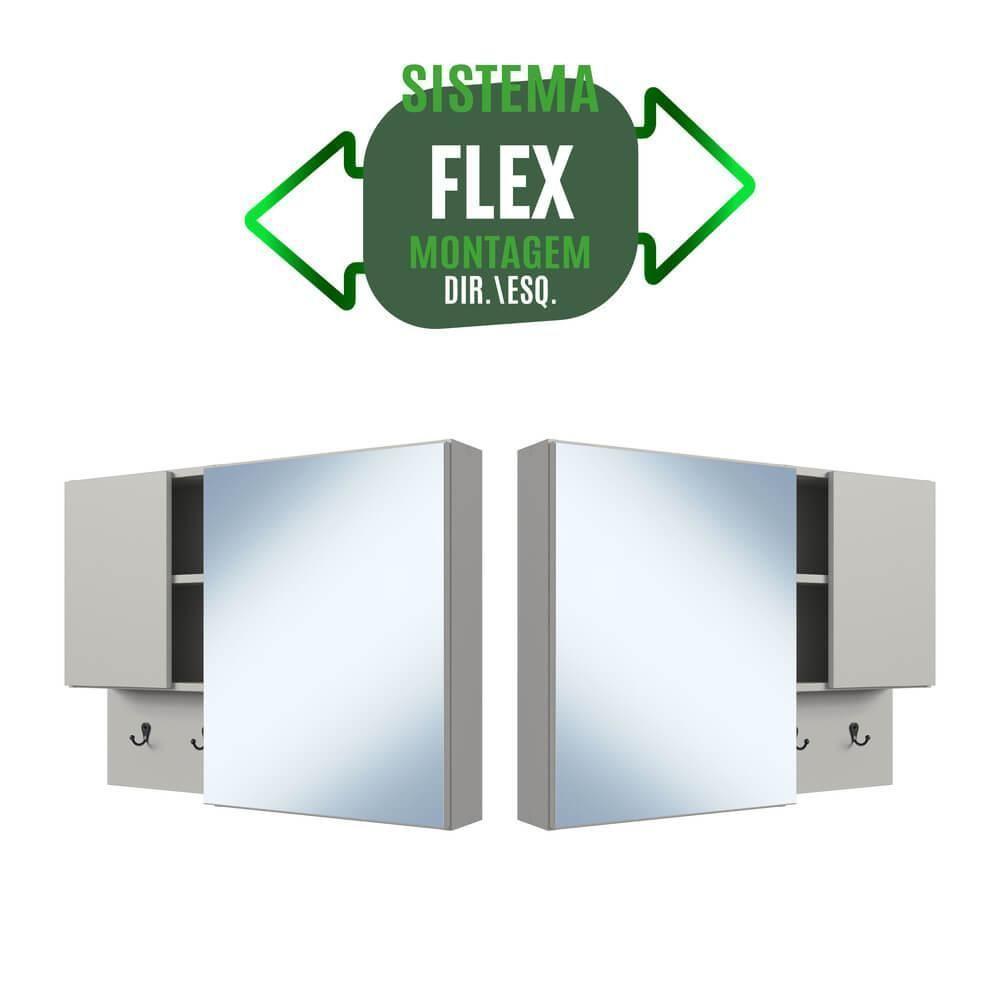 Conjunto Gabinete Com Cuba E Espelheira 80cm Mel Arenas Proddy Mel - 6