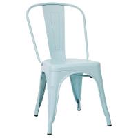 Kit 4 Cadeiras Tolix Iron Titan Anm6671f Anima Office Ferro Pintura Epóxi Azul Claro Fosco - 3