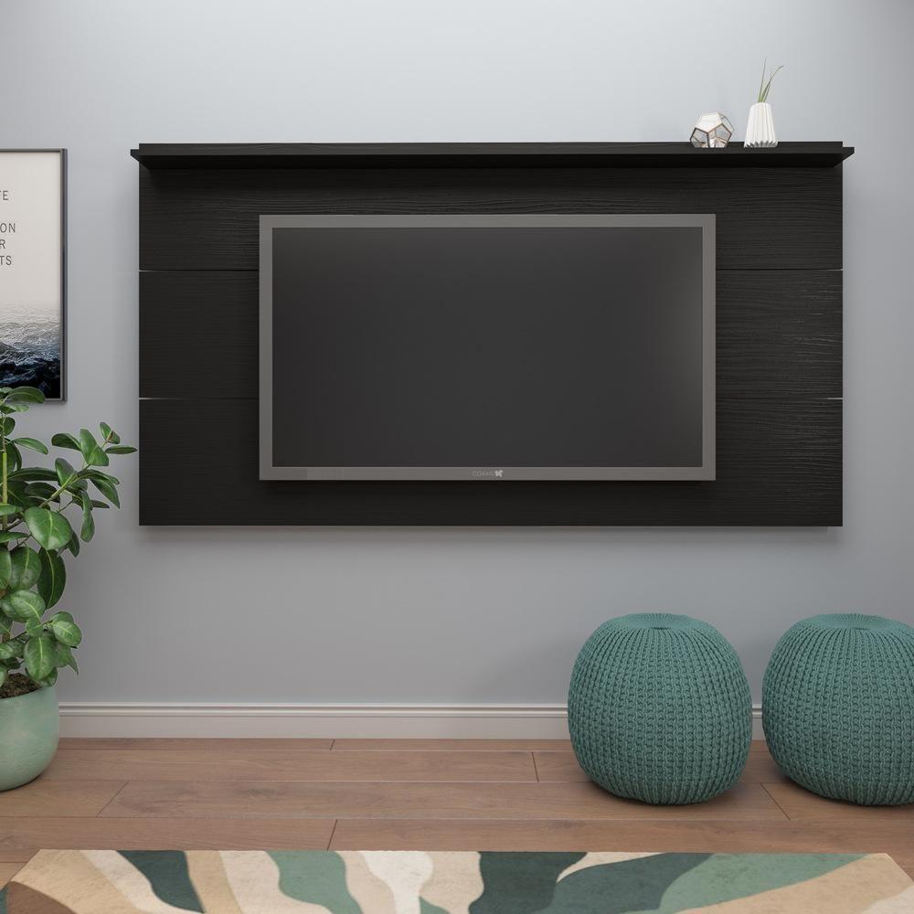 Painel Com Suporte Tv 60" Multimóveis Cr45165 Preto Preto - 1