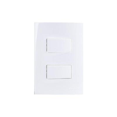 Interruptor Simples E Interruptor Paralelo Margirius Sleek 10a Com Placa 4x2 Branco Branco