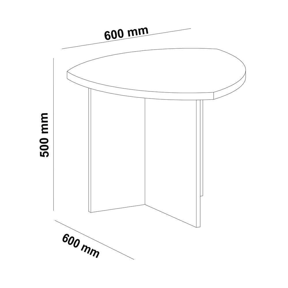 Mesa Lateral/Apoio 60Cm Multimóveis Cr45136 Off White Off White - 4