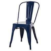 Kit 4 Cadeiras Tolix Iron Titan Anm6671f Anima Office Ferro Pintura Epóxi Azul Marinho - 2