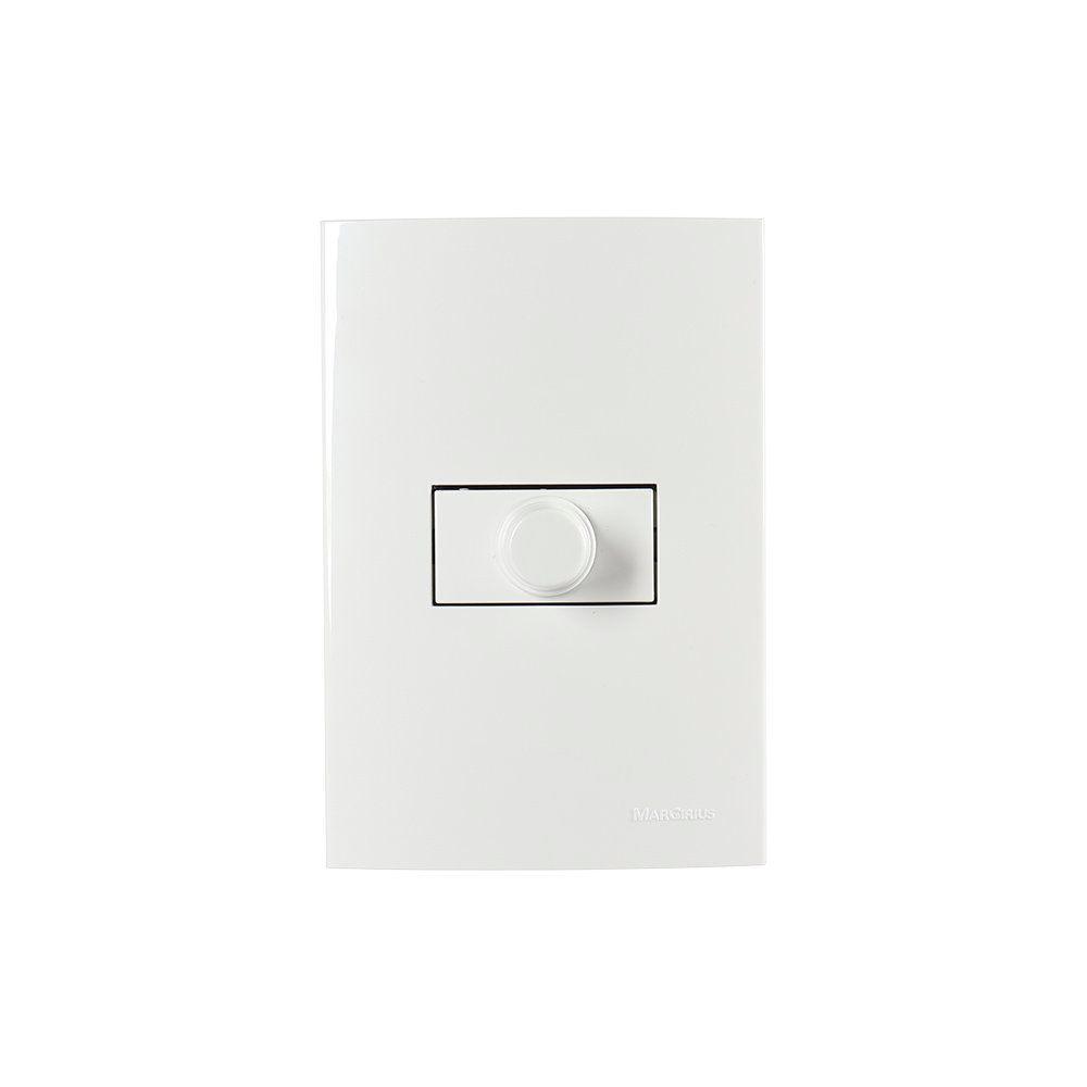 Variador De Luminosidade E Velocidade Margirius Sleek Com Placa 4x2 Branco Bivolt - 1