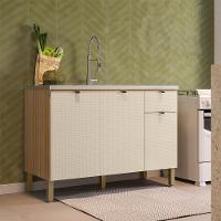 Balcao Para Pia 120 Cm Mdf Vert Plus Freijo Soft Ktp - 7