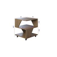 Kit Com 2 Mesa De Cabeceira Spin Para Quarto Casal Poquema Carvalho - 3