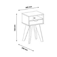 Mesa Lateral Retrô Com Gaveta Multimóveis Cr45135 Off White Off White - 5