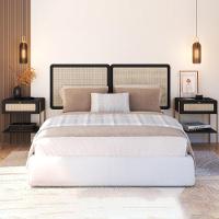 Cabeceira Casal E 2 Mesas Cabeceira Palinha 28977 Nero Dourado Artesano - 2