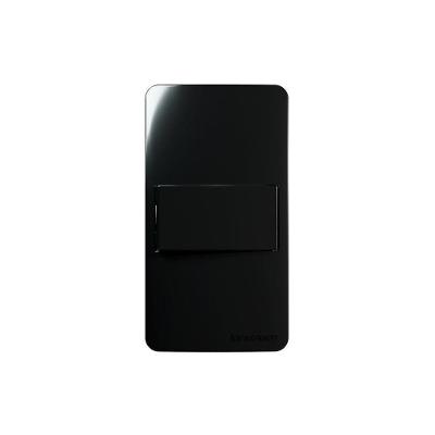 Placa Para Condulete Caixa 3-4" Com Interruptor Simples Margirius Sleek 10a Preto Ebony Preto