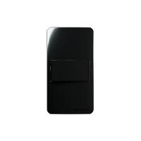 Placa Para Condulete Caixa 3-4" Com Interruptor Simples Margirius Sleek 10a Preto Ebony Preto - 1