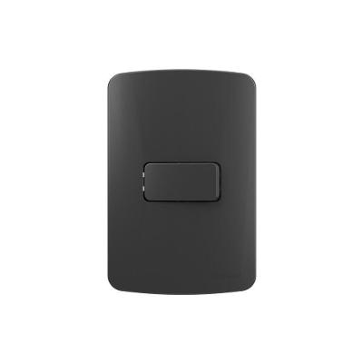 Interruptor Simples Margirius B3 Colors 10a Com Placa 4x2 Grafite Grafite